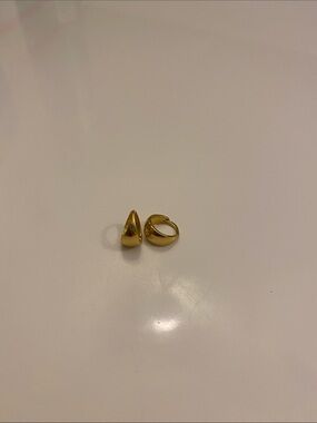 Gold Tone Dome Huggie Hoop Earrings - Women Jewelry